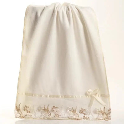 Lace Embroidered Microfiber Towel Set - Smoothy Home