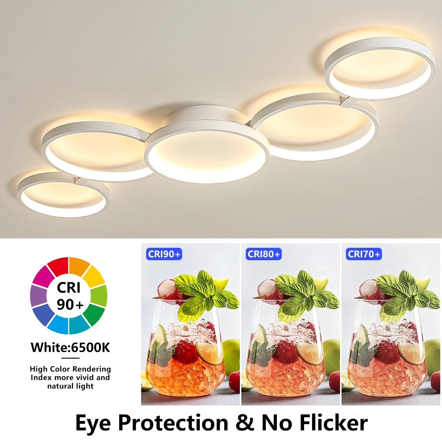 Led Ceiling Light 110V-220V 3 Colors App Bluetooth Dimming Modern Creativity Remote Control Living Room Bedroom Lamp - Smoothy Home
