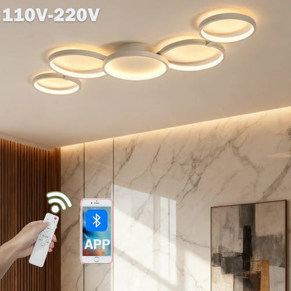 Led Ceiling Light 110V-220V 3 Colors App Bluetooth Dimming Modern Creativity Remote Control Living Room Bedroom Lamp - Smoothy Home
