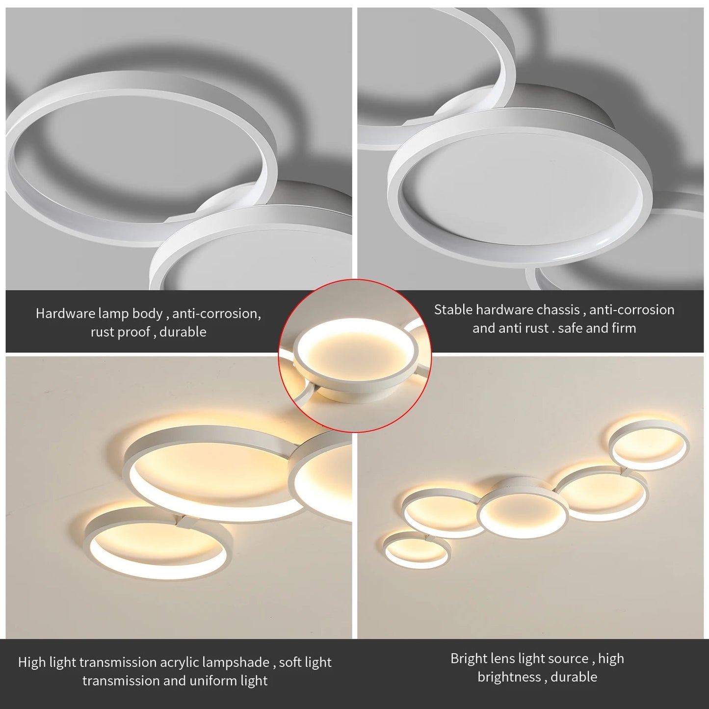 Led Ceiling Light 110V-220V 3 Colors App Bluetooth Dimming Modern Creativity Remote Control Living Room Bedroom Lamp - Smoothy Home