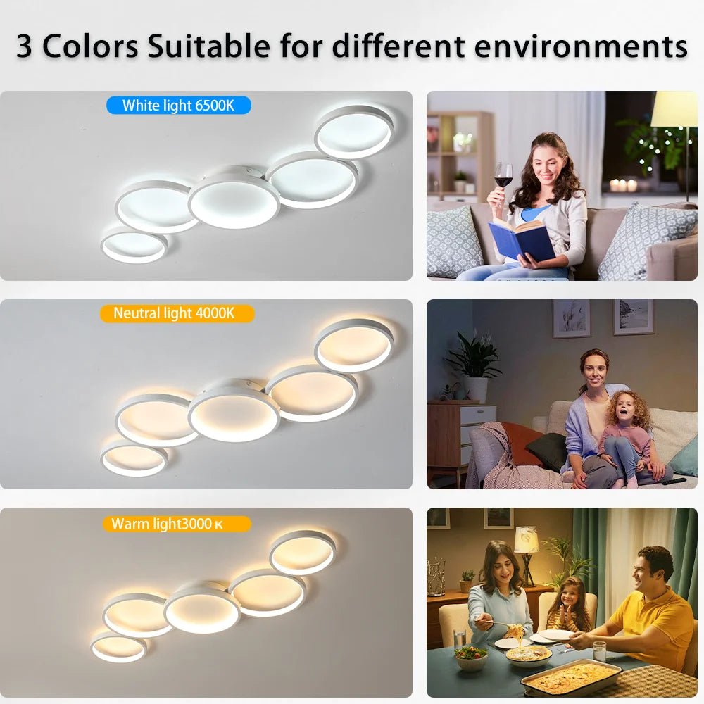 Led Ceiling Light 110V-220V 3 Colors App Bluetooth Dimming Modern Creativity Remote Control Living Room Bedroom Lamp - Smoothy Home