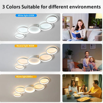 Led Ceiling Light 110V-220V 3 Colors App Bluetooth Dimming Modern Creativity Remote Control Living Room Bedroom Lamp - Smoothy Home