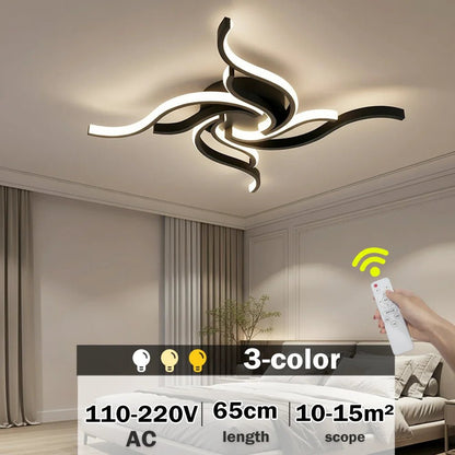 LED Ceiling Light Remote Control 3 Colors APP Dimming Lamp AC 110V 220V Aluminum For Living Room Bedroom - Smoothy Home