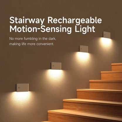 LED Motion Sensor Night Light Dimmable Rechargeable Ambient Light with Magnetic Suction, for Cabinet/Living Room/Hallway/Stair - Smoothy Home