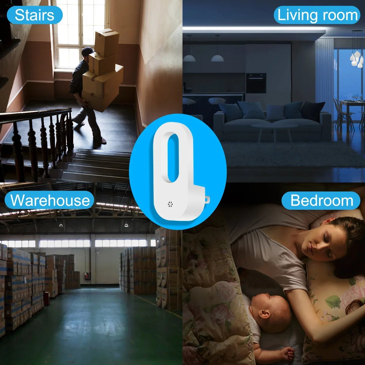 LED Night Light EU/US Plug Wall Socket With Twilight Sensor Warm White Lamp Energy Saving For Kids Room Bedroom Night Lamp - Smoothy Home