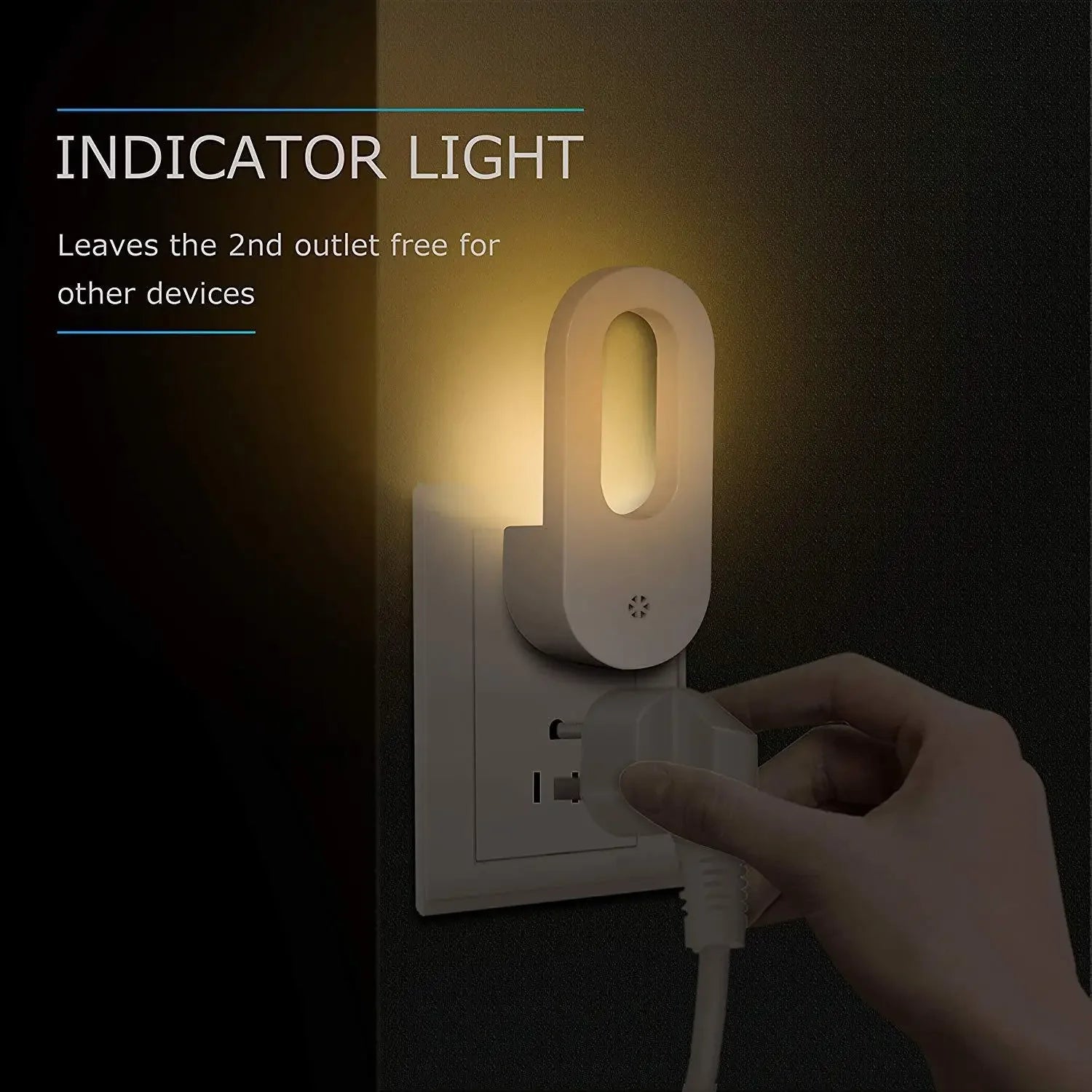 LED Night Light EU/US Plug Wall Socket With Twilight Sensor Warm White Lamp Energy Saving For Kids Room Bedroom Night Lamp - Smoothy Home