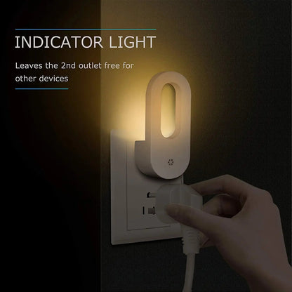 LED Night Light EU/US Plug Wall Socket With Twilight Sensor Warm White Lamp Energy Saving For Kids Room Bedroom Night Lamp - Smoothy Home