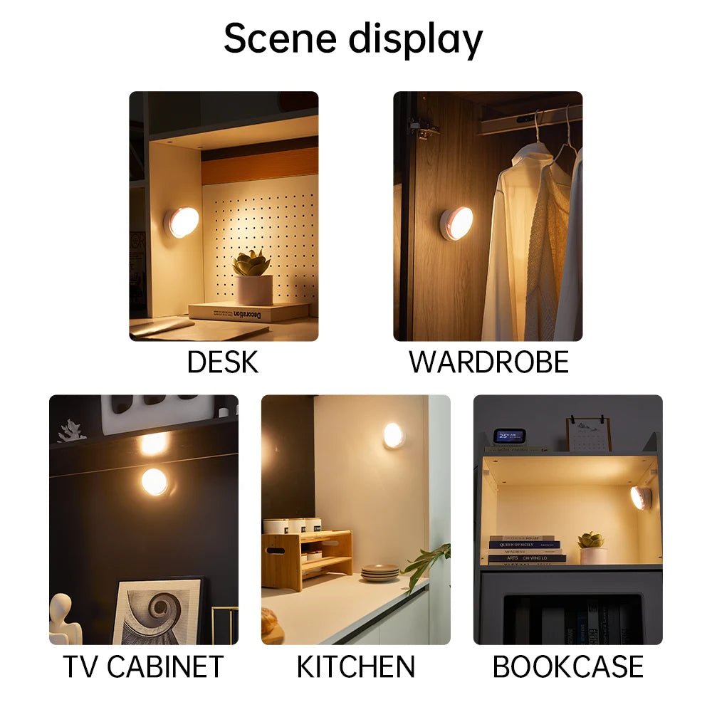 LED Night Light USB Charging Intelligent Human Induction For Bedside Cabinet Home Wardrobe Lighting Motion Sensor Light led Lamp - Smoothy Home