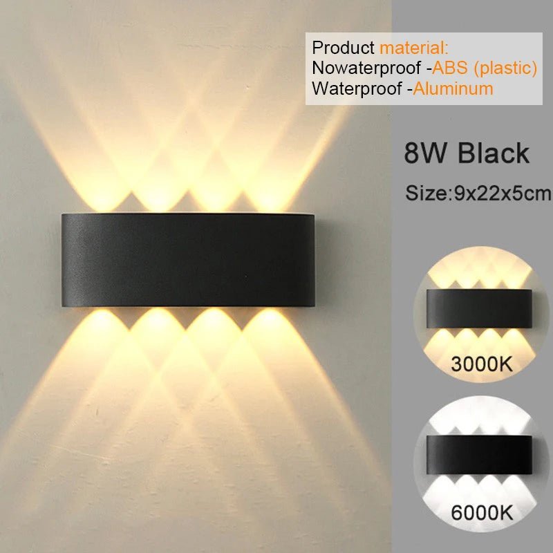 LED Wall Sconces Modern Indoor Outdoor Lamp, White Up Down Wall Mount Lights for Living Room Hallway Bedroom Decor - Smoothy Home