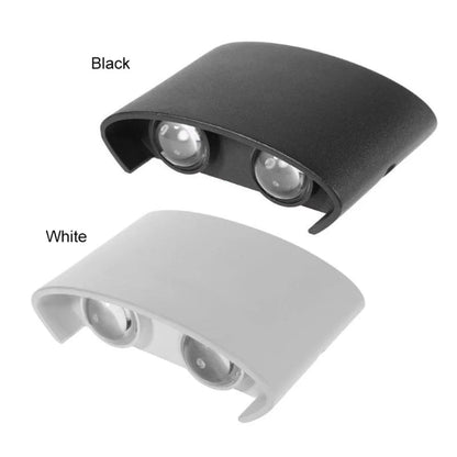 LED Wall Sconces Modern Indoor Outdoor Lamp, White Up Down Wall Mount Lights for Living Room Hallway Bedroom Decor - Smoothy Home