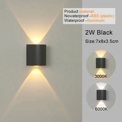 LED Wall Sconces Modern Indoor Outdoor Lamp, White Up Down Wall Mount Lights for Living Room Hallway Bedroom Decor - Smoothy Home