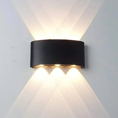 LED Wall Sconces Modern Indoor Outdoor Lamp, White Up Down Wall Mount Lights for Living Room Hallway Bedroom Decor - Smoothy Home