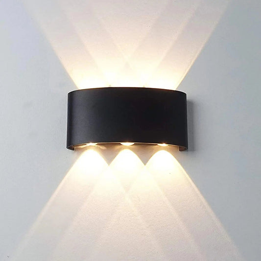 LED Wall Sconces Modern Indoor Outdoor Lamp, White Up Down Wall Mount Lights for Living Room Hallway Bedroom Decor - Smoothy Home
