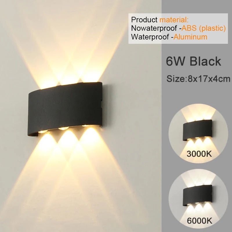 LED Wall Sconces Modern Indoor Outdoor Lamp, White Up Down Wall Mount Lights for Living Room Hallway Bedroom Decor - Smoothy Home