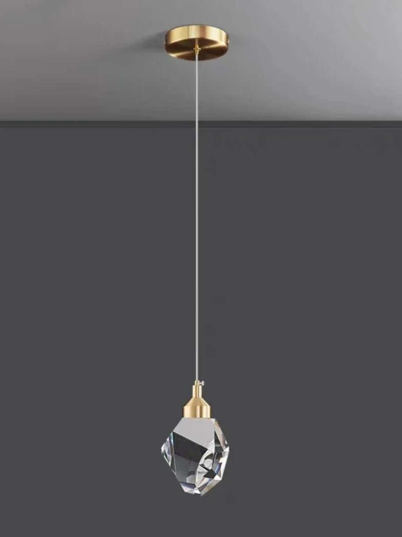 Light Luxury K9 Crystal Small Dhandelier Modern And Minimalist Restaurant Light Bar Counter Bedroom Bedside Long Line Light - Smoothy Home