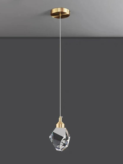 Light Luxury K9 Crystal Small Dhandelier Modern And Minimalist Restaurant Light Bar Counter Bedroom Bedside Long Line Light - Smoothy Home