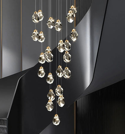 Light Luxury K9 Crystal Small Dhandelier Modern And Minimalist Restaurant Light Bar Counter Bedroom Bedside Long Line Light - Smoothy Home