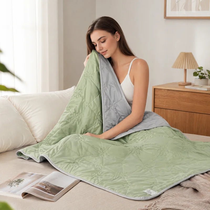 Lightweight Ribbed Summer Quilt - Smoothy Home
