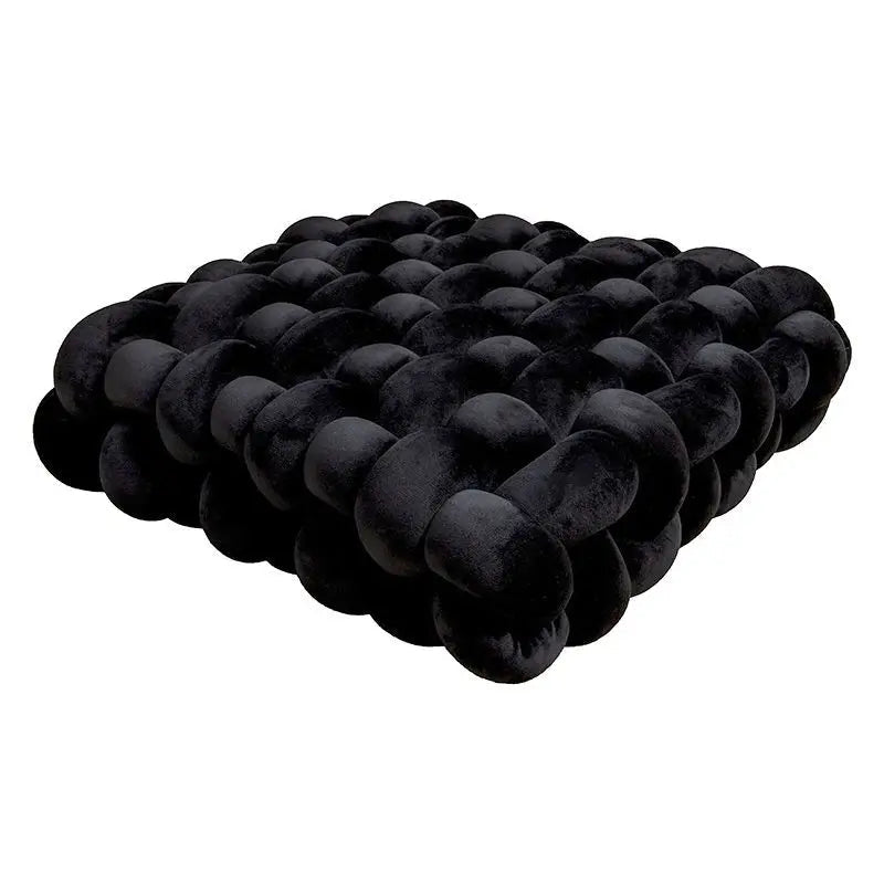 Living Room Soft Plush Knot Cushion,Sofa Pillow Solid Square Hand-Woven Home Throw Pillow,Square Woven Seat Cushion - Smoothy Home