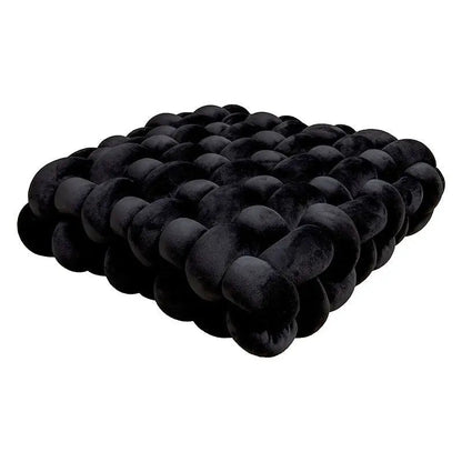 Living Room Soft Plush Knot Cushion,Sofa Pillow Solid Square Hand-Woven Home Throw Pillow,Square Woven Seat Cushion - Smoothy Home