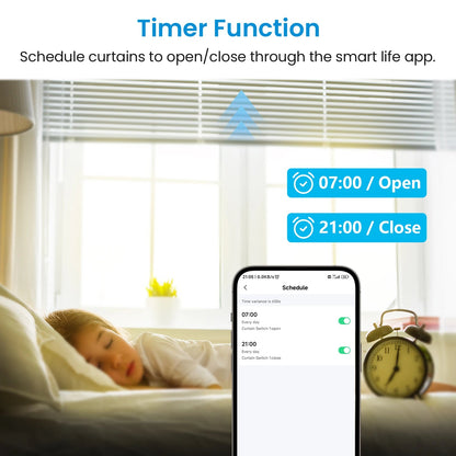 LoraTap Tuya Smart Curtain Switch Percentage Remote Control Google Assistant Alexa Home Automation - Smoothy Home