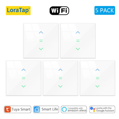 LoraTap WiFi Curtains Blinds Roller Shutter Switch Backlight Tuya Smart Life App Remote Control Google Home Alexa Voice - Smoothy Home
