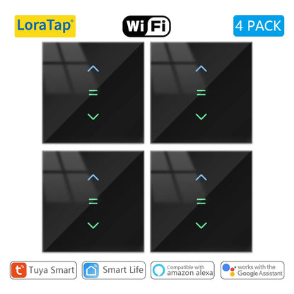 LoraTap WiFi Curtains Blinds Roller Shutter Switch Backlight Tuya Smart Life App Remote Control Google Home Alexa Voice - Smoothy Home