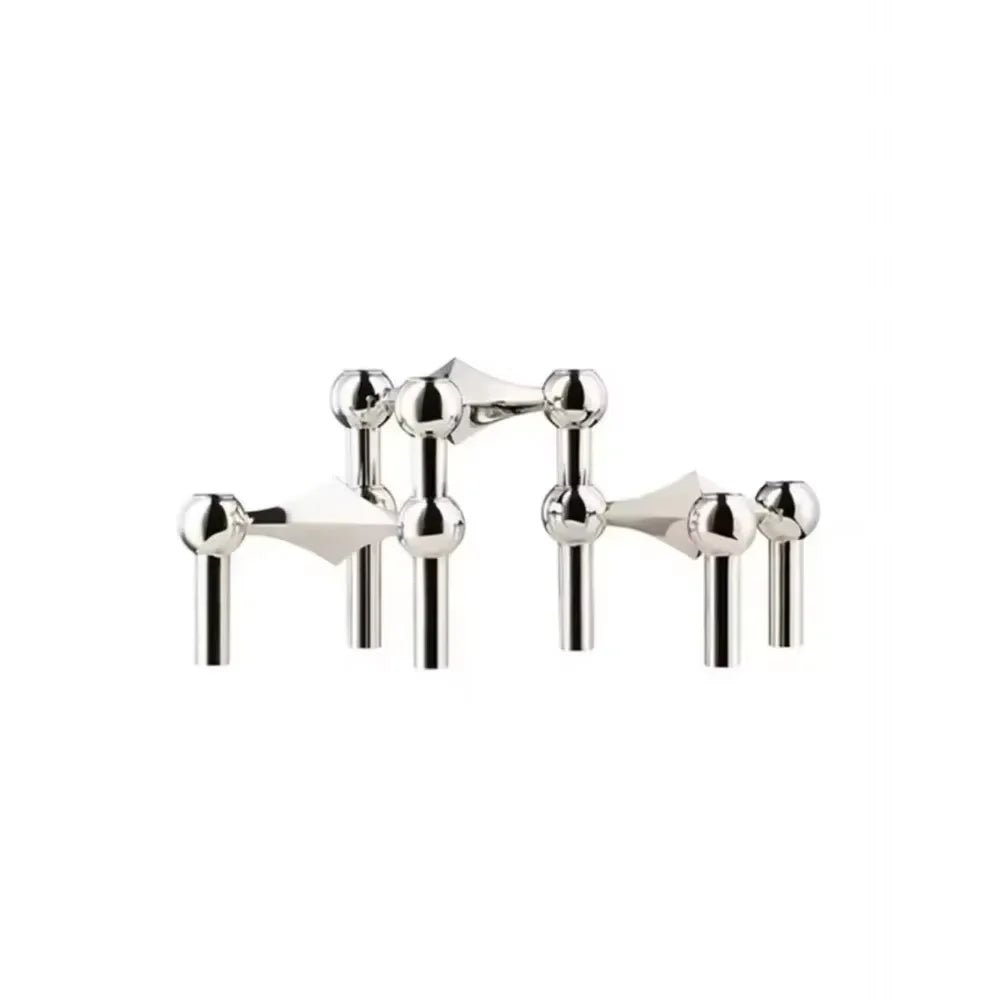 Luxury Candlestick Holders 10cm Small Stand Nordic Stainess steel Candlestick for Stick Skinny Candelabra Set Living Room Decor - Smoothy Home