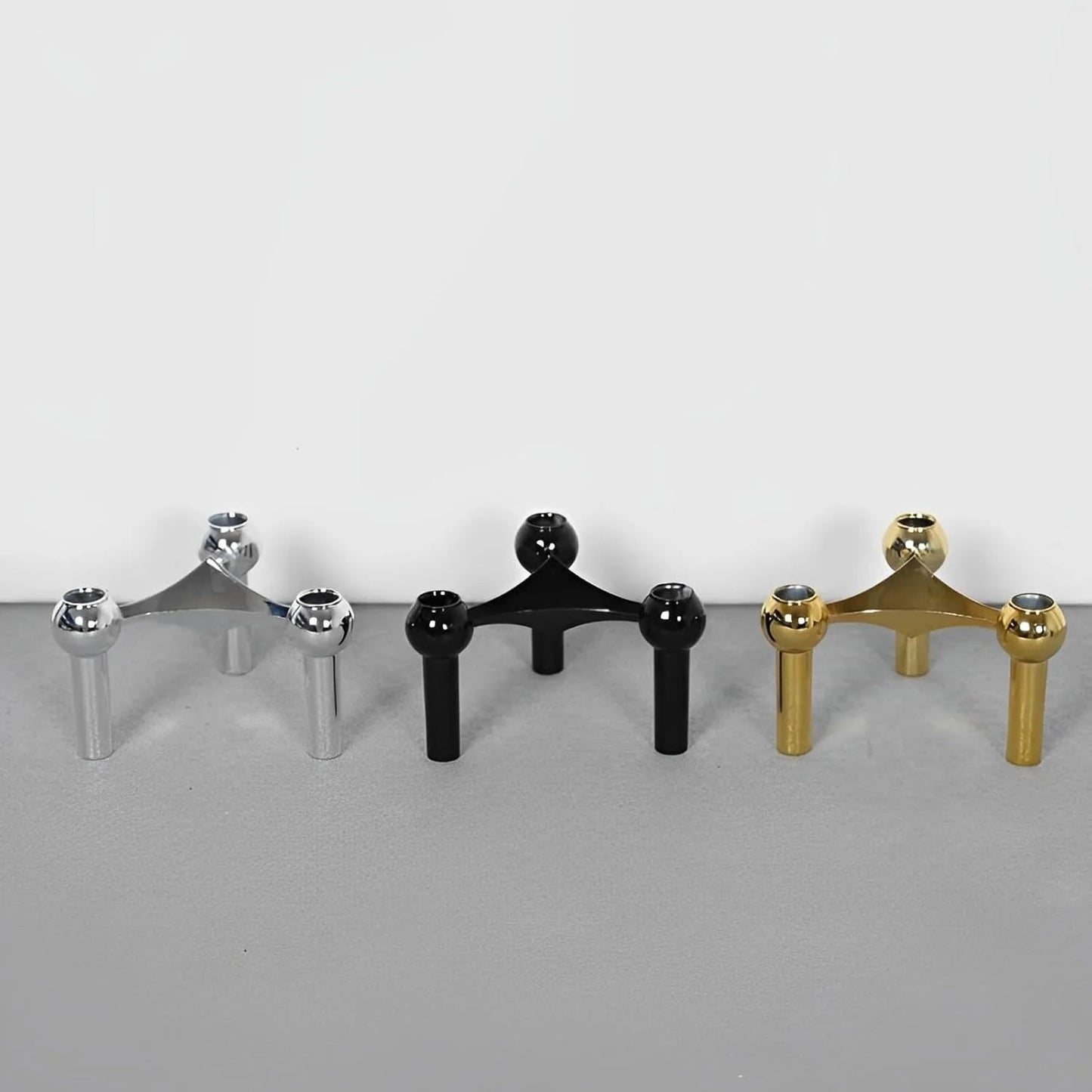 Luxury Candlestick Holders 10cm Small Stand Nordic Stainess steel Candlestick for Stick Skinny Candelabra Set Living Room Decor - Smoothy Home