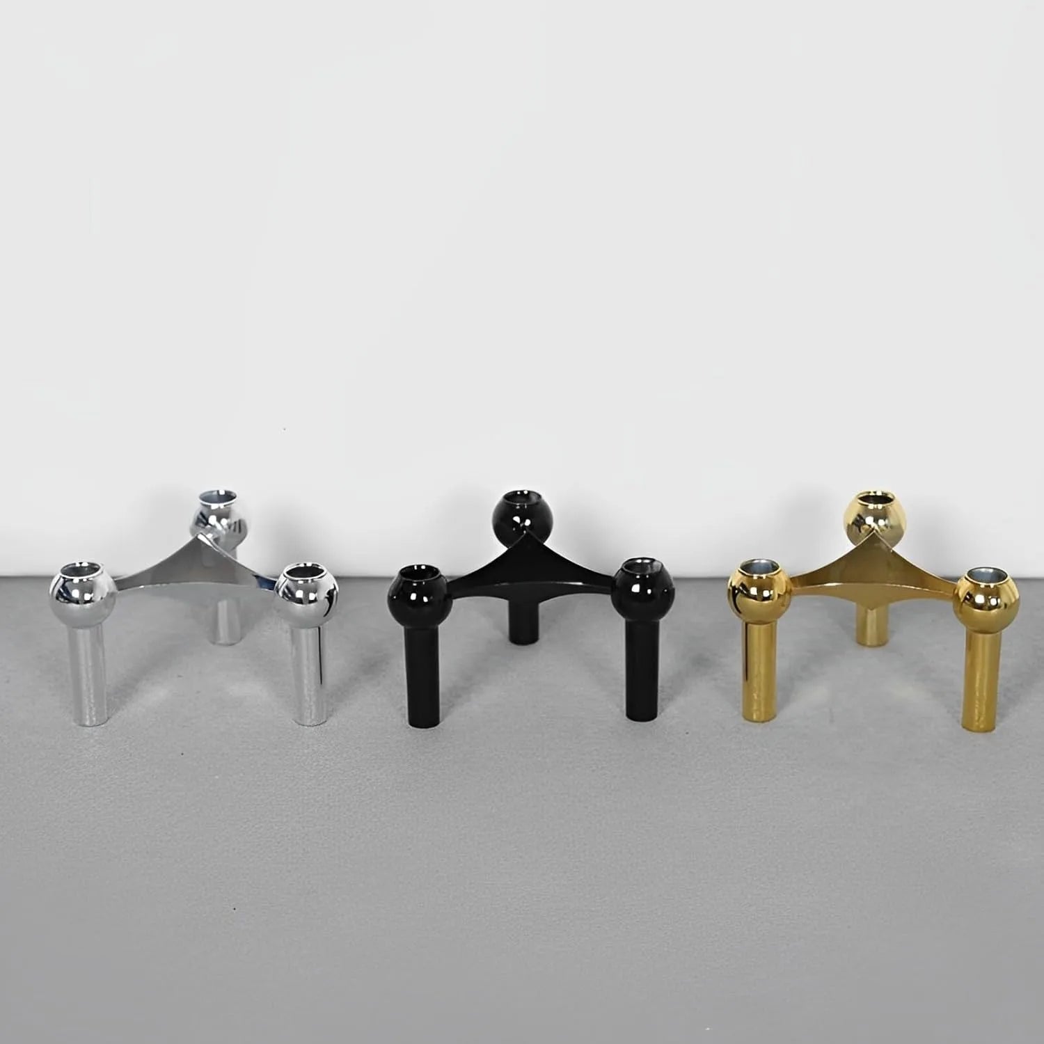 Luxury Candlestick Holders 10cm Small Stand Nordic Stainess steel Candlestick for Stick Skinny Candelabra Set Living Room Decor - Smoothy Home