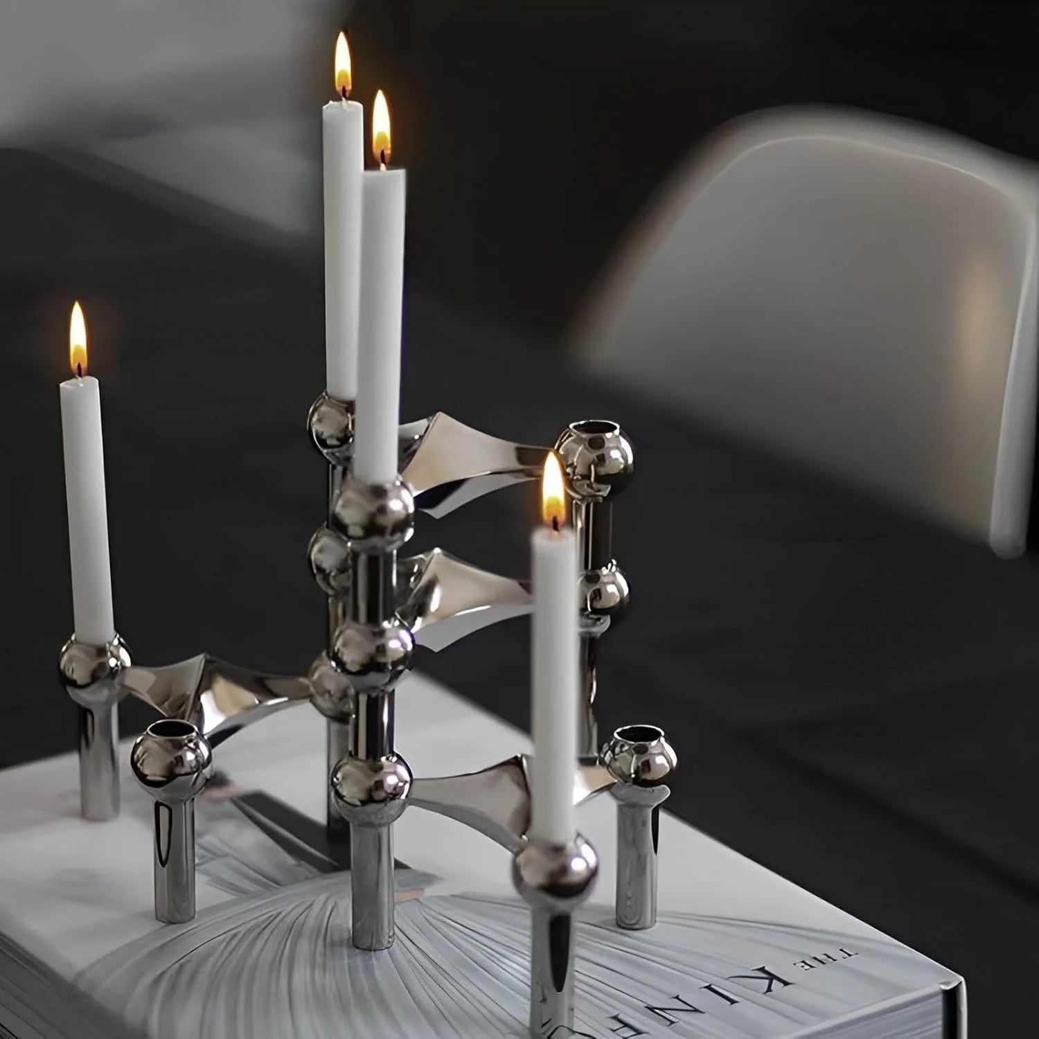 Luxury Candlestick Holders 10cm Small Stand Nordic Stainess steel Candlestick for Stick Skinny Candelabra Set Living Room Decor - Smoothy Home