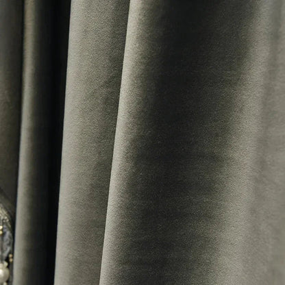Luxury Grey Velvet Curtains - Smoothy Home