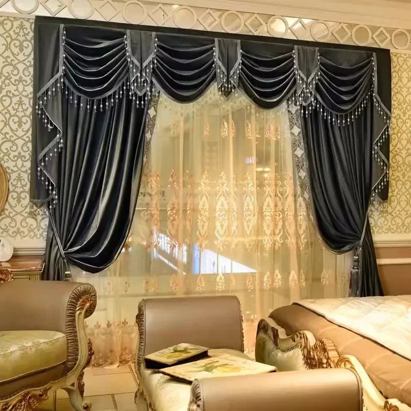 Luxury Grey Velvet Curtains - Smoothy Home