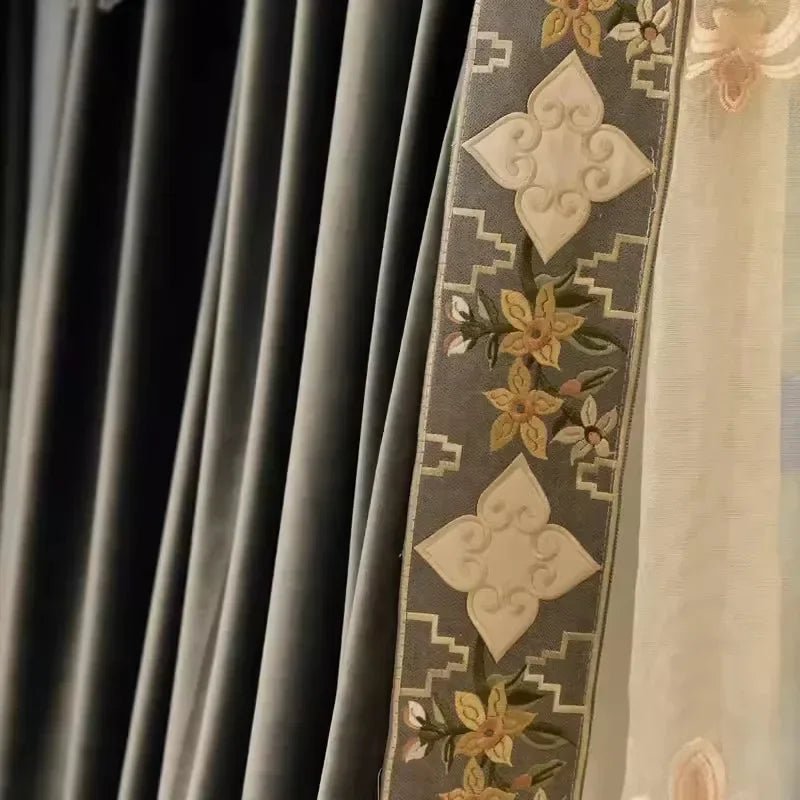 Luxury Grey Velvet Curtains - Smoothy Home