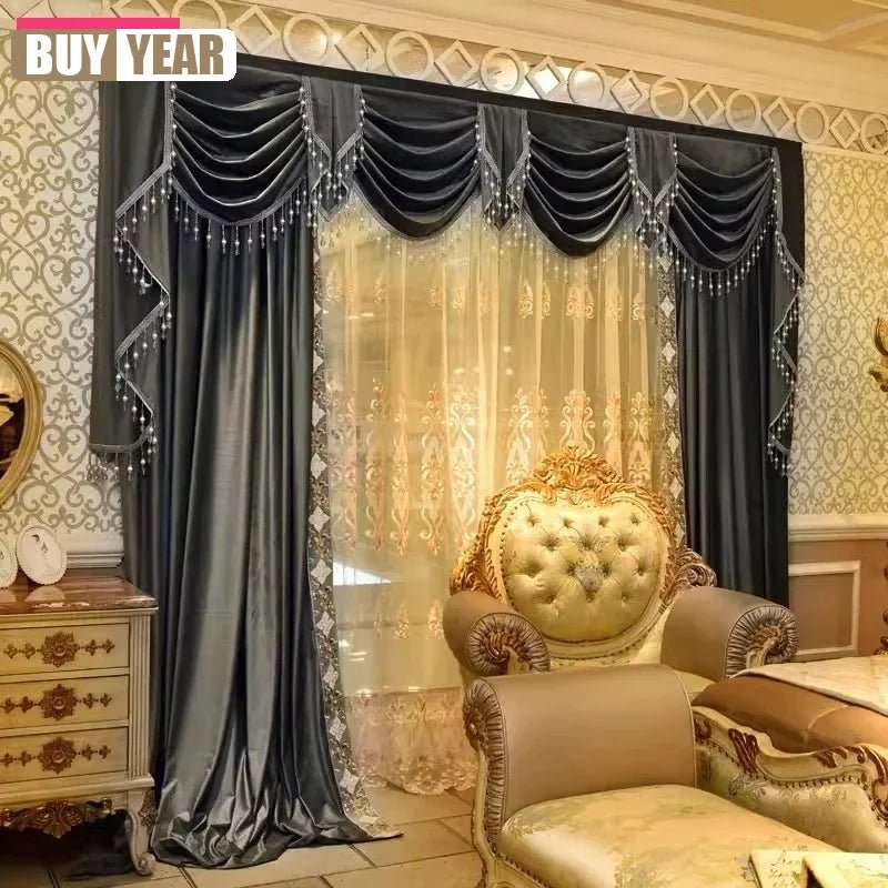 Luxury Grey Velvet Curtains - Smoothy Home