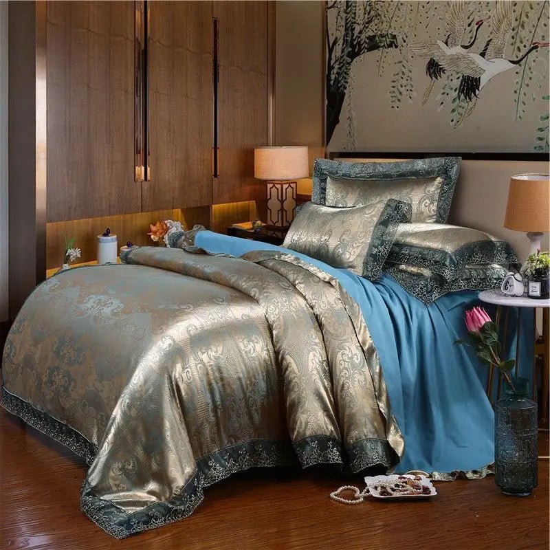Luxury Jacquard Lace Bedding Set - Smoothy Home