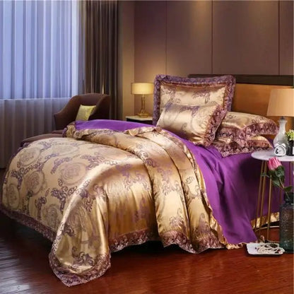 Luxury Jacquard Lace Bedding Set - Smoothy Home
