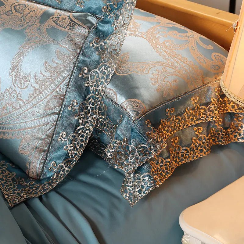 Luxury Jacquard Lace Bedding Set - Smoothy Home