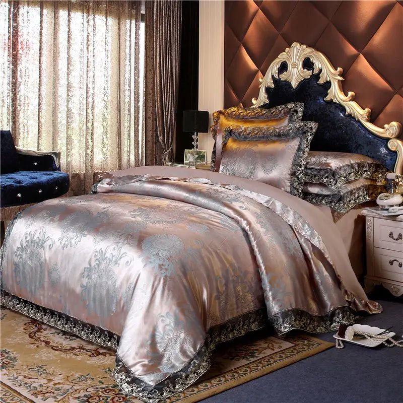 Luxury Jacquard Lace Bedding Set - Smoothy Home