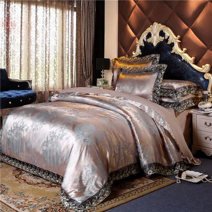Luxury Jacquard Lace Bedding Set - Smoothy Home