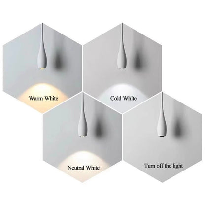 MARPOU LED Pendant Light 6W Adjustable Height Touch Switch Modern Minimalist Creative Design Chandelier for Bedroom Bedside Bar - Smoothy Home