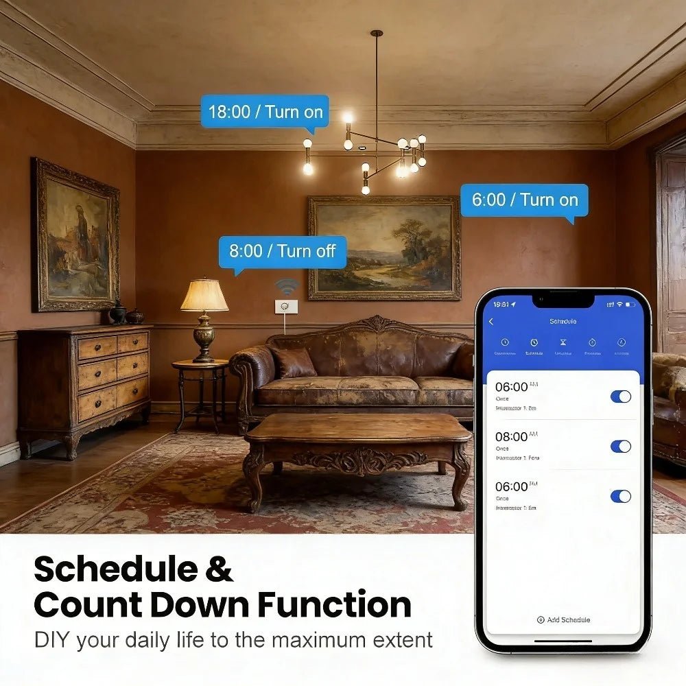 Melery WIFI Tuya App Israeli Plug Smart Power Strip Type-C Powers Board Remote Control Works With Google Home Alexa USB Charging - Smoothy Home