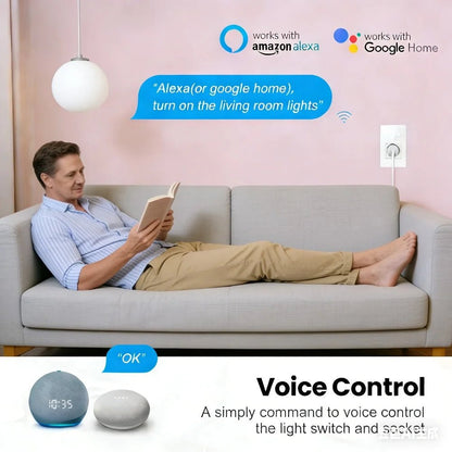Melery WIFI Tuya App Israeli Plug Smart Power Strip Type-C Powers Board Remote Control Works With Google Home Alexa USB Charging - Smoothy Home