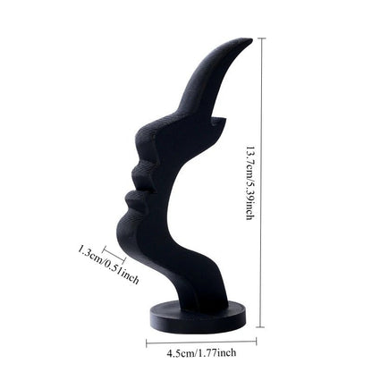 Minimalist Face Statue Eyewear Stand Set of 2 Modern Art Spectacle Display Holder Housewarming Gift for Men Women Desk Decor - Smoothy Home