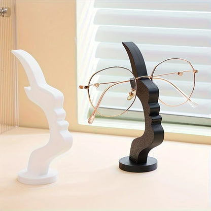 Minimalist Face Statue Eyewear Stand Set of 2 Modern Art Spectacle Display Holder Housewarming Gift for Men Women Desk Decor - Smoothy Home