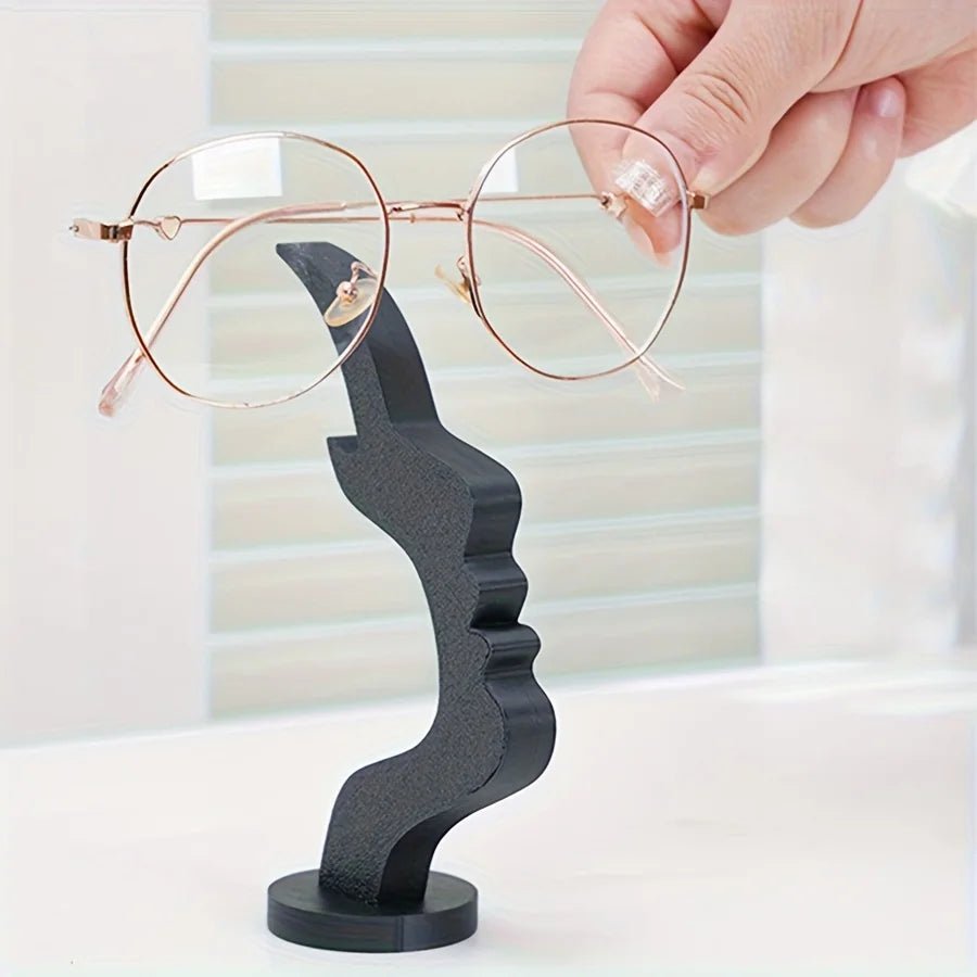Minimalist Face Statue Eyewear Stand Set of 2 Modern Art Spectacle Display Holder Housewarming Gift for Men Women Desk Decor - Smoothy Home