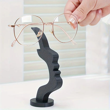 Minimalist Face Statue Eyewear Stand Set of 2 Modern Art Spectacle Display Holder Housewarming Gift for Men Women Desk Decor - Smoothy Home