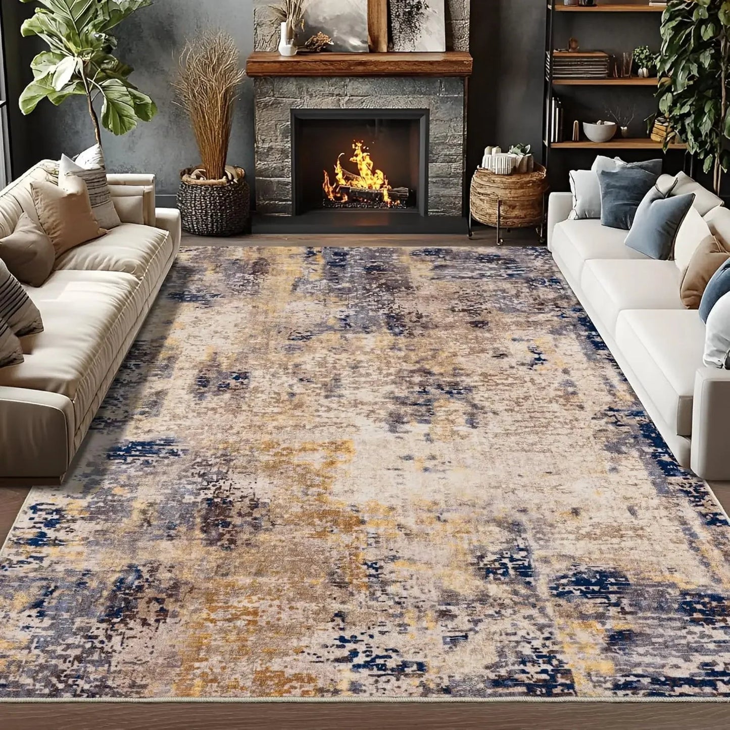 Modern Abstract Area Rug - Smoothy Home