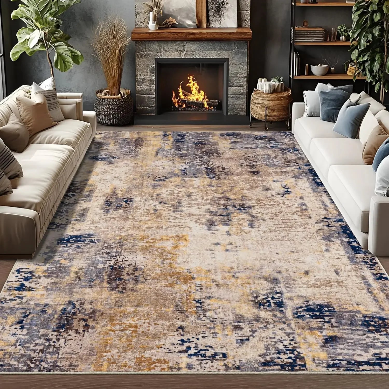 Modern Abstract Area Rug - Smoothy Home