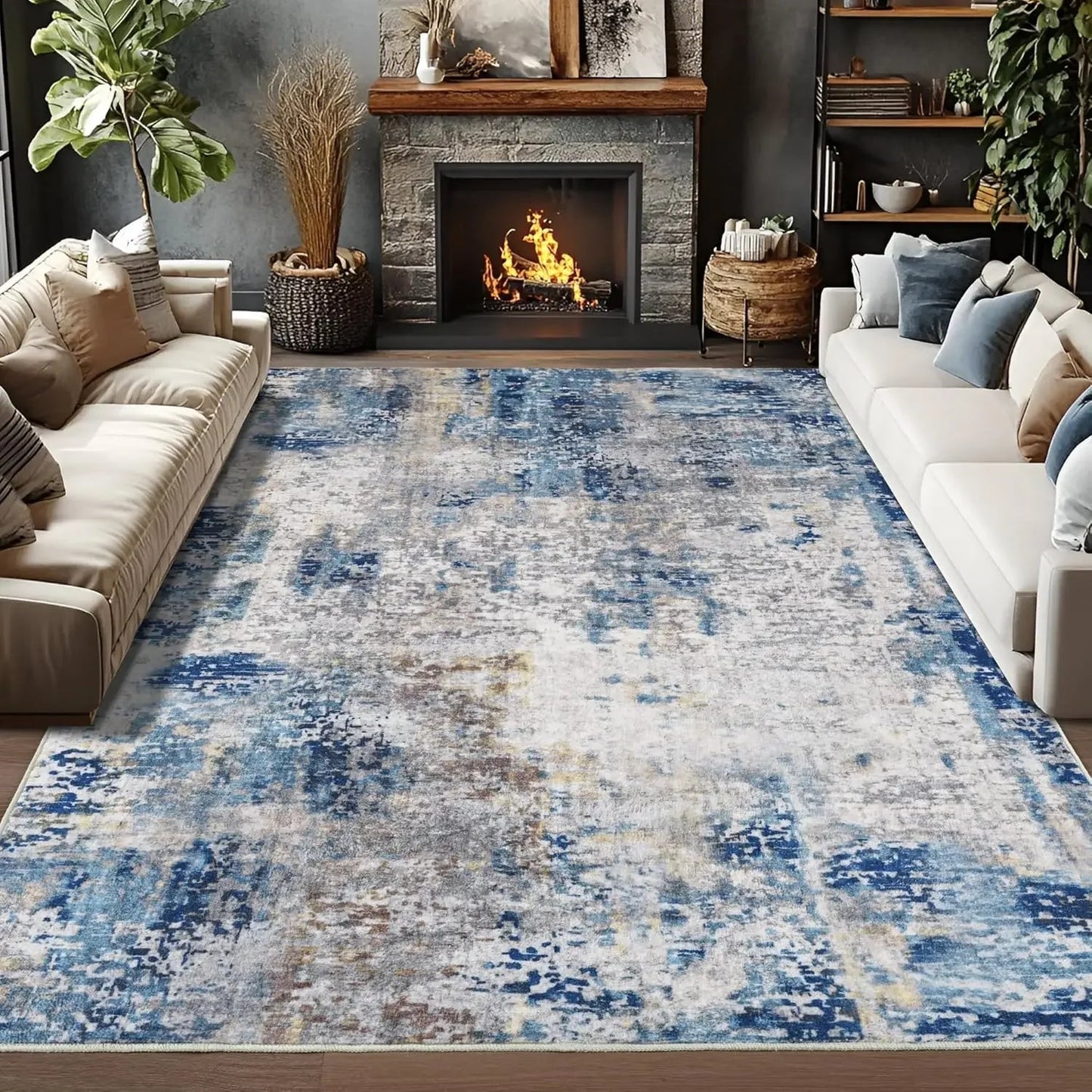 Modern Abstract Area Rug - Smoothy Home